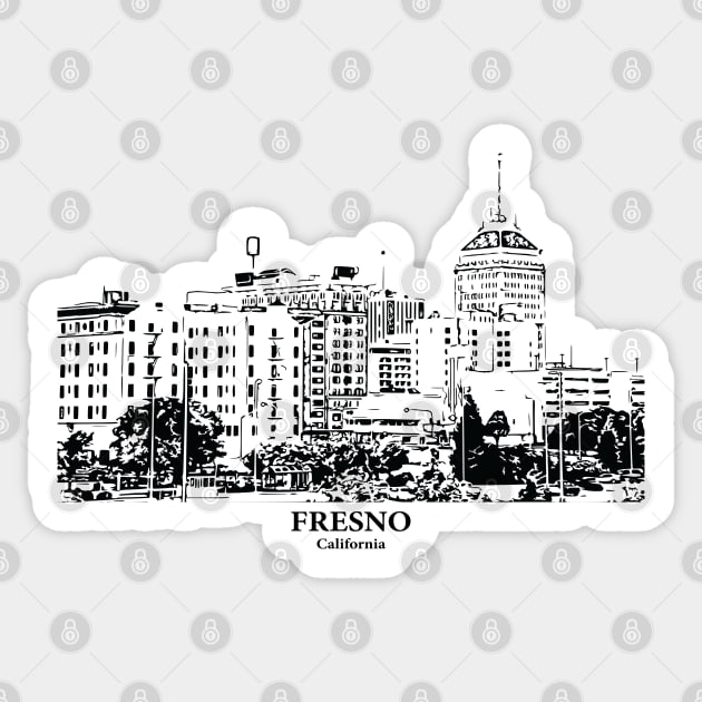 Fresno - California Sticker by Lakeric